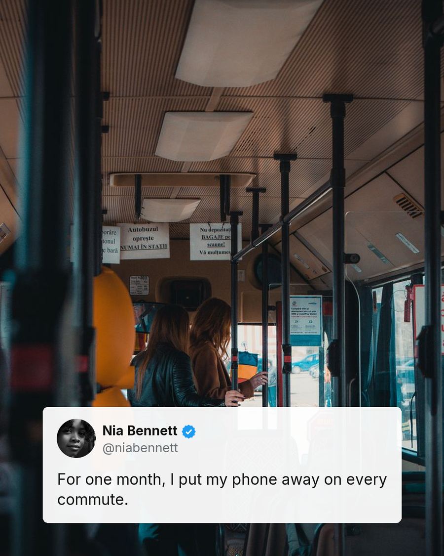 For one month, I put my phone away on every commute.